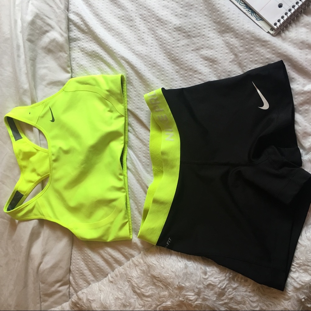Nike Pro sports bra and spanx!